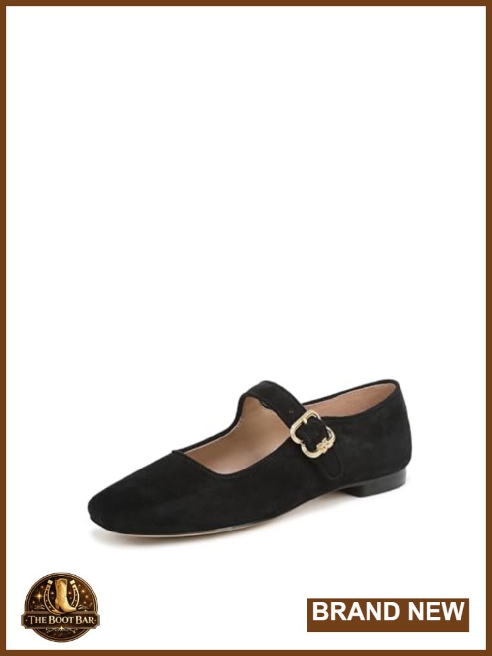 Michaela Mesh Ballet Flats Square Toe Buckle Casual Work Shoe